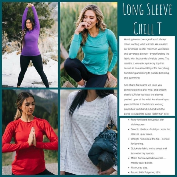 Zyia White Chill Long Sleeve Shirt XL EUC - Picture 5 of 7